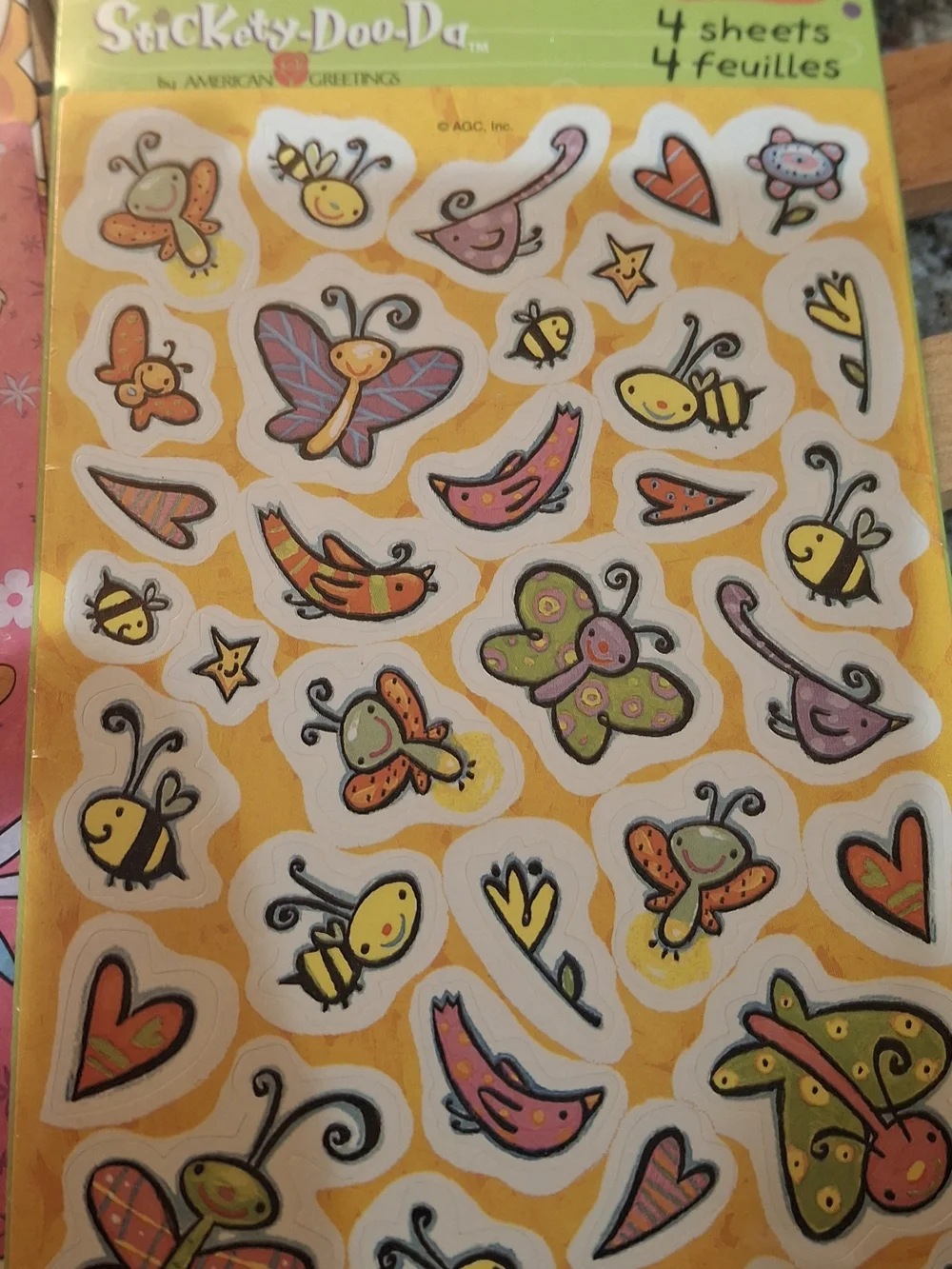 Vintage 2002 Stickety-Doo-Da Sticker Pack Lot Popples Sagwa American Greetings